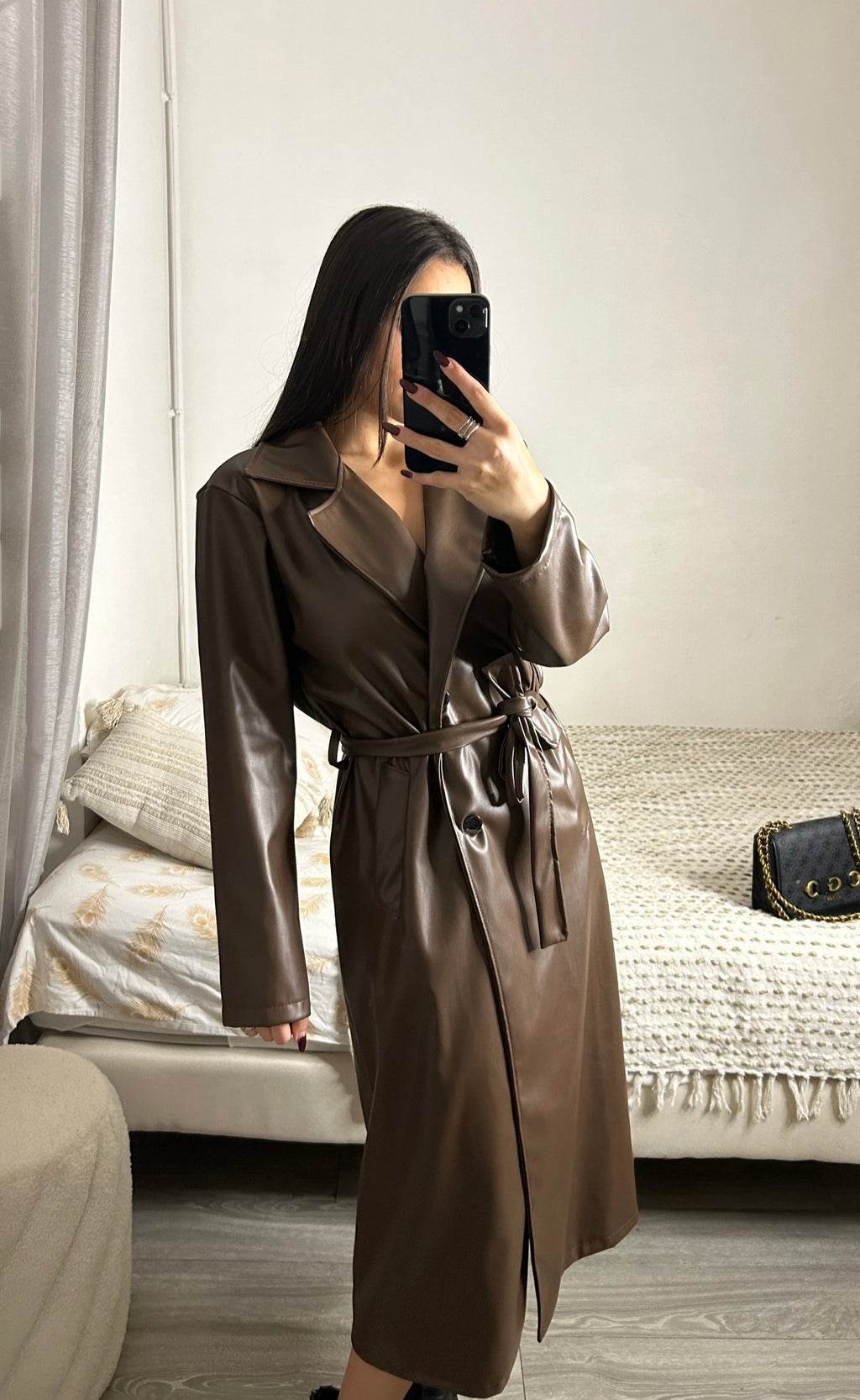 Trench en similicuir