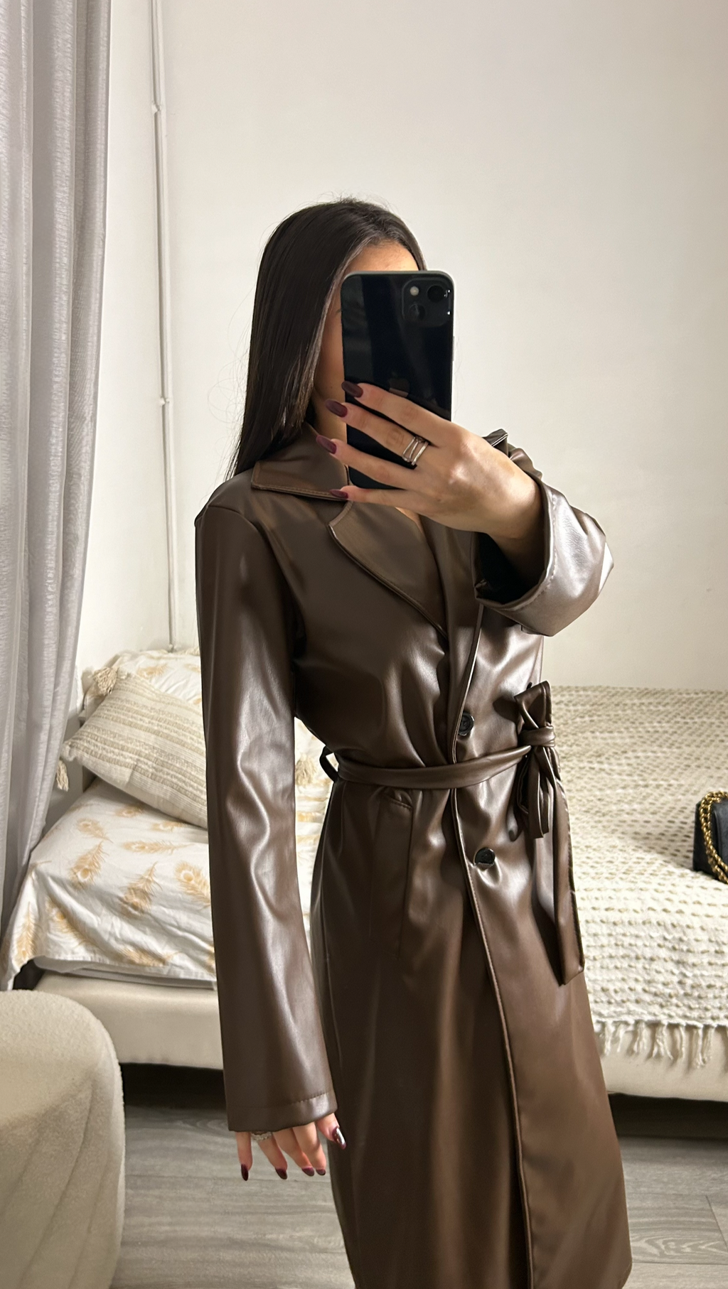 Trench en similicuir