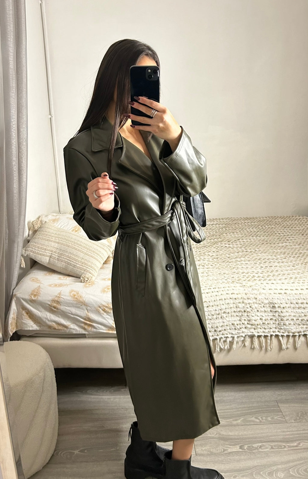 Trench en similicuir