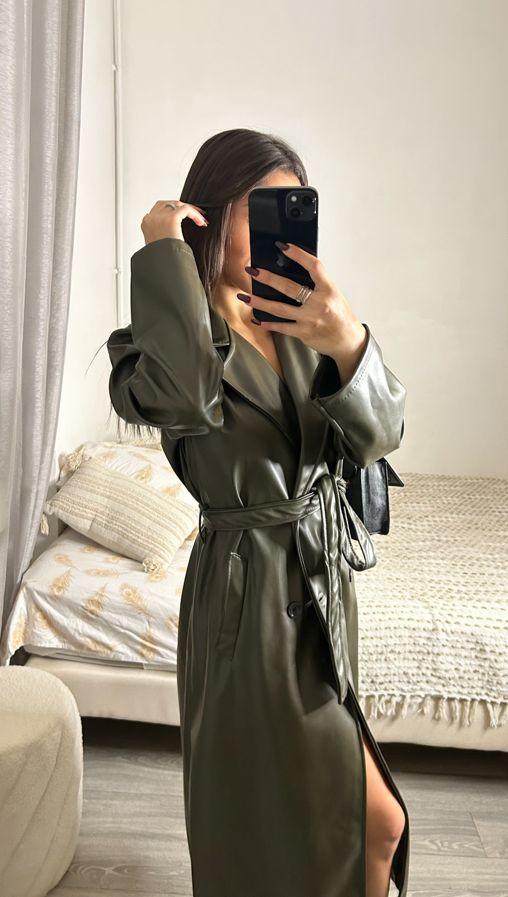 Trench en similicuir