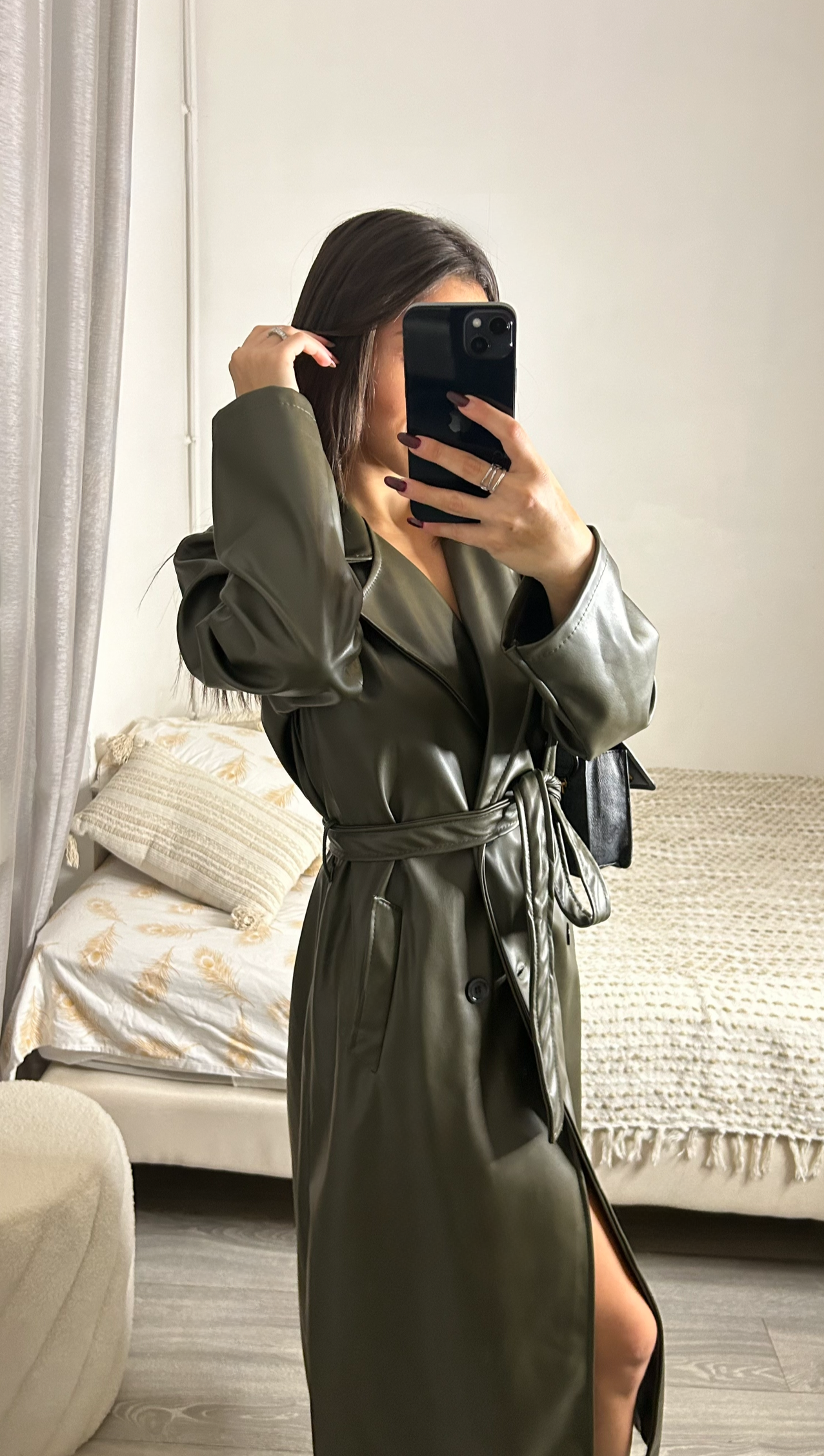 Trench en similicuir