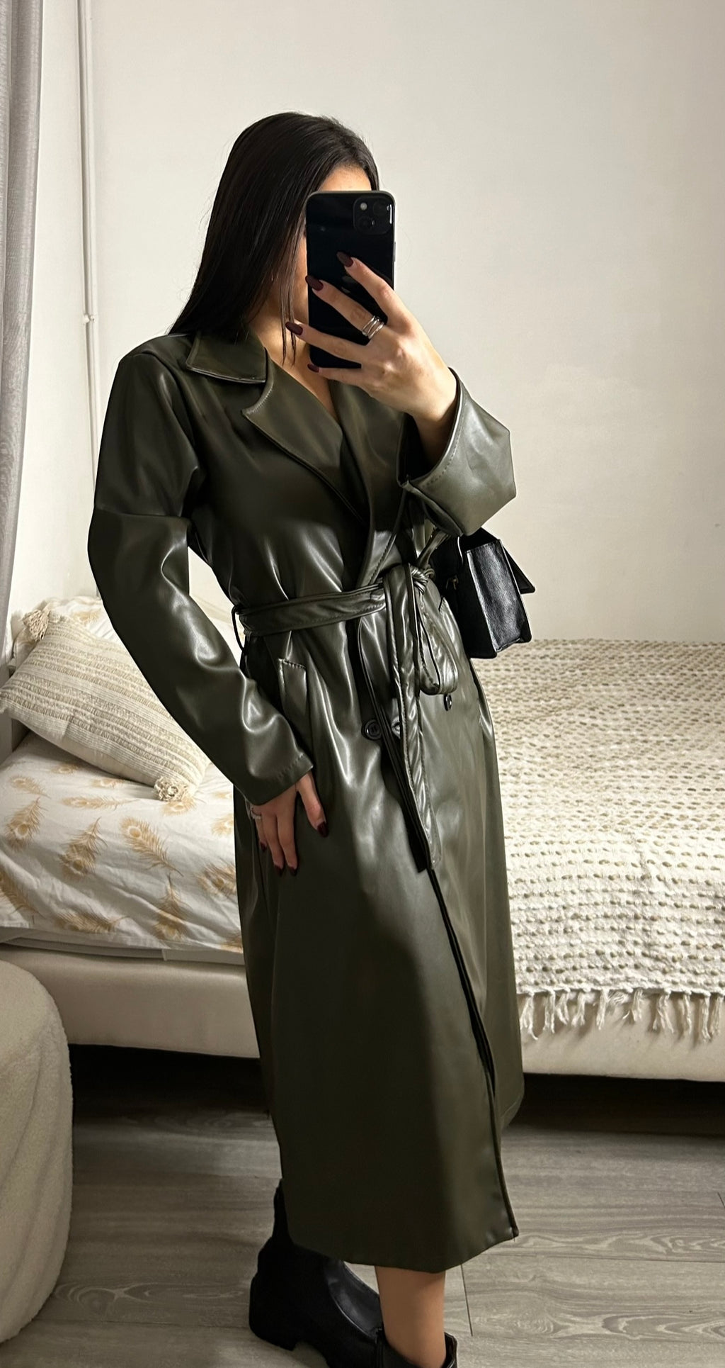 Trench en similicuir