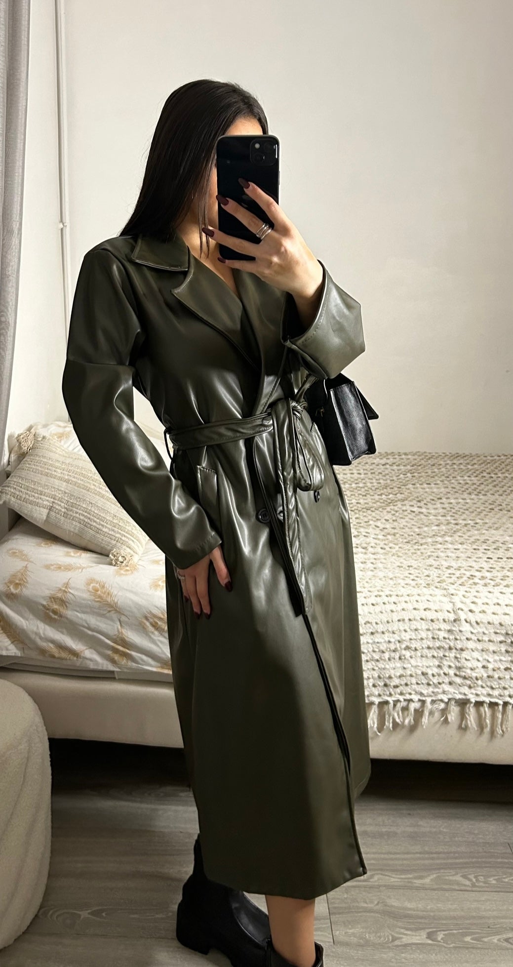 Trench en similicuir